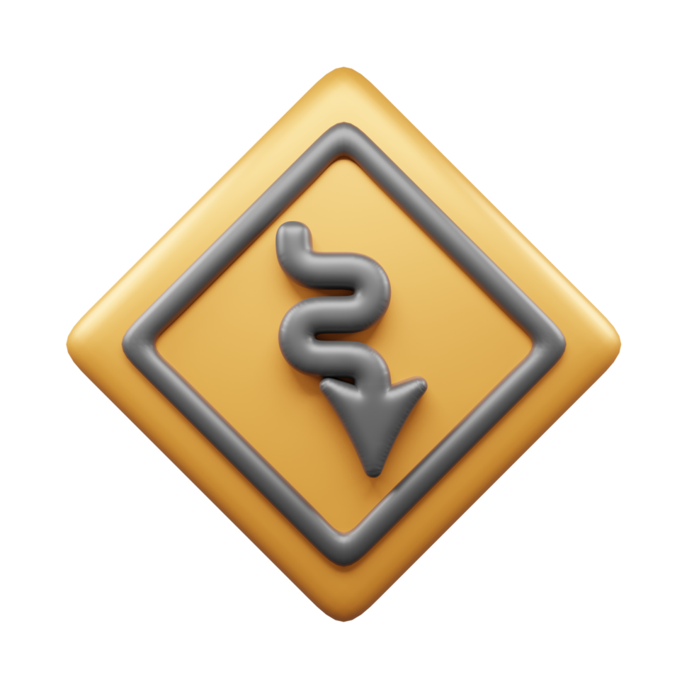 Traffic Sign And Symbol 3D Icon or Road sign 3d icon png