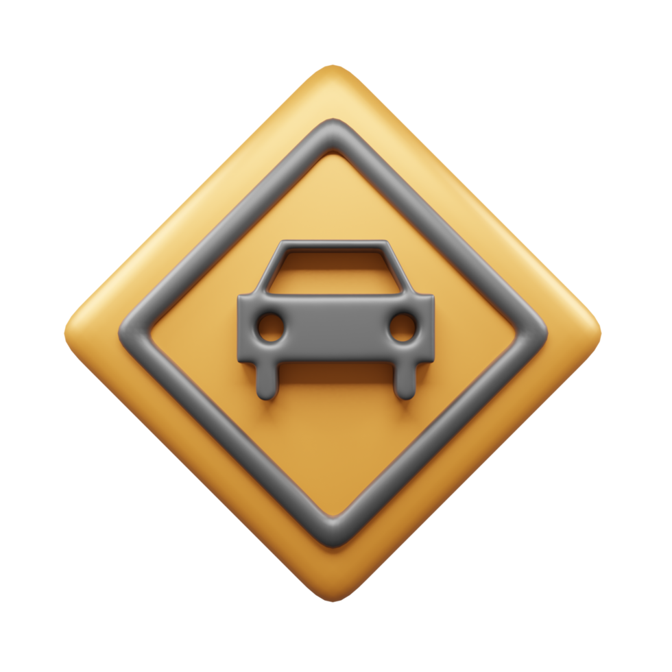 Traffic Sign And Symbol 3D Icon or Road sign 3d icon png