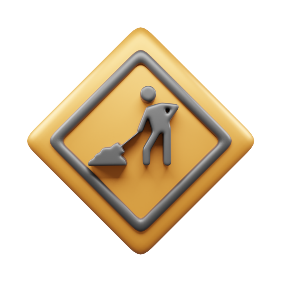 Traffic Sign And Symbol 3D Icon or Road sign 3d icon png