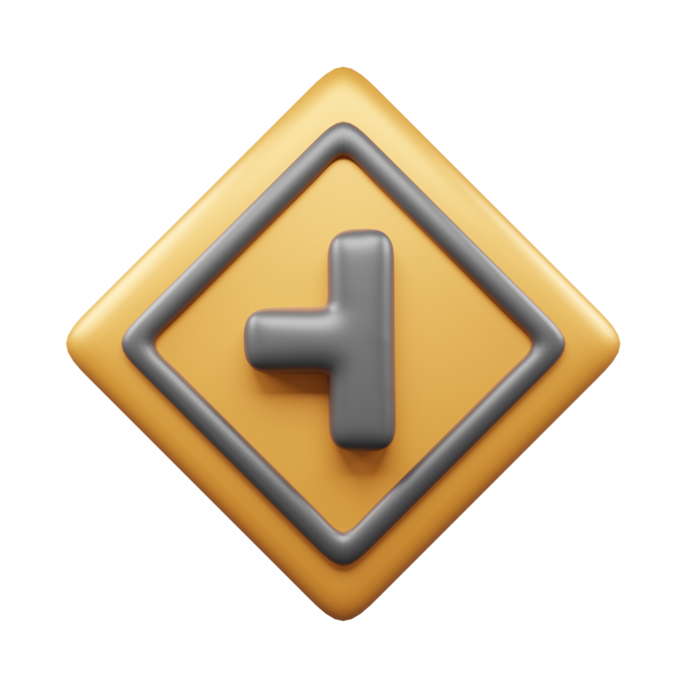Traffic Sign And Symbol 3D Icon or Road sign 3d icon png