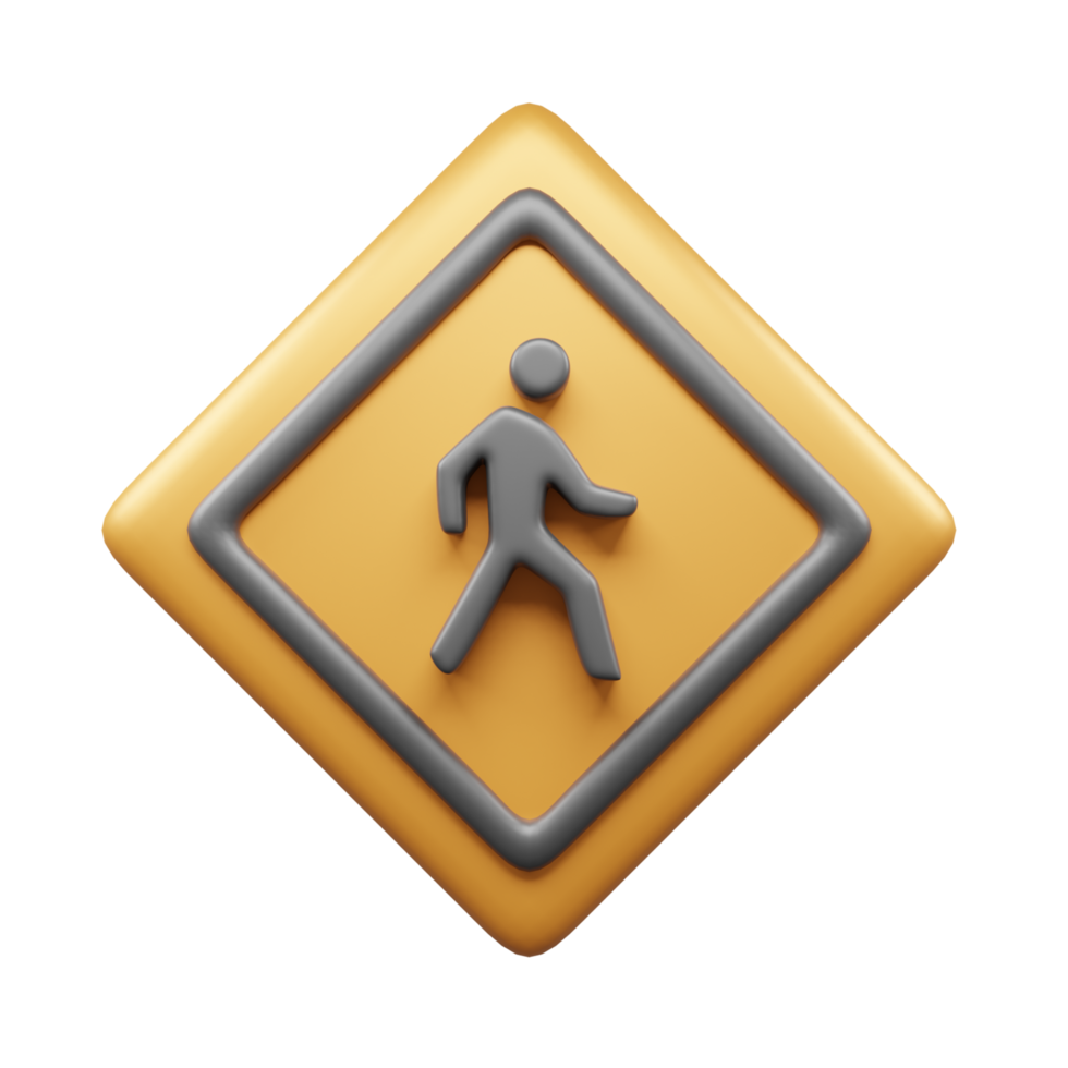 Traffic Sign And Symbol 3D Icon or Road sign 3d icon png