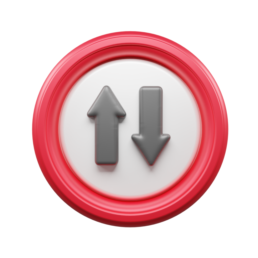 Traffic Sign And Symbol 3D Icon or Road sign 3d icon png