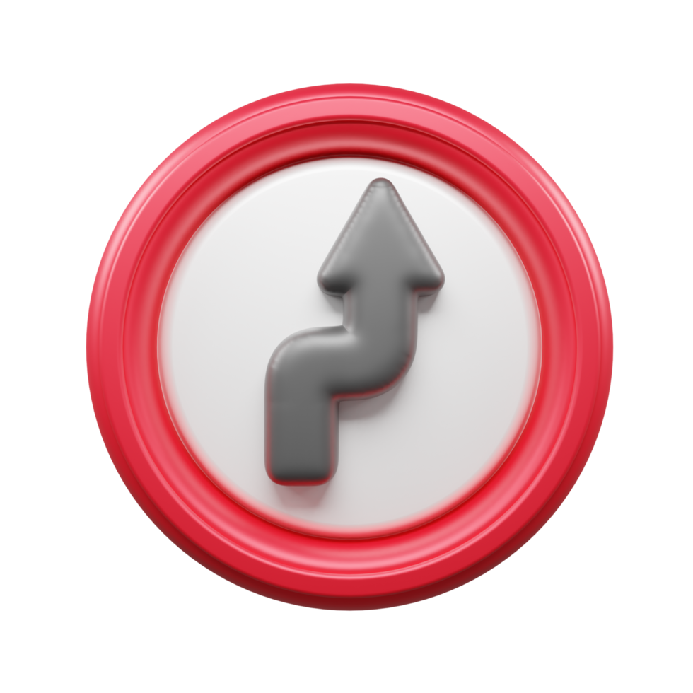 Traffic Sign And Symbol 3D Icon or Road sign 3d icon png