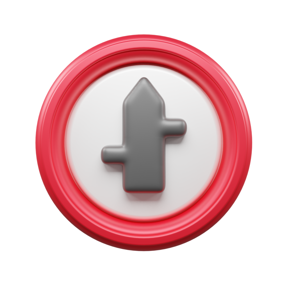 Traffic Sign And Symbol 3D Icon or Road sign 3d icon png