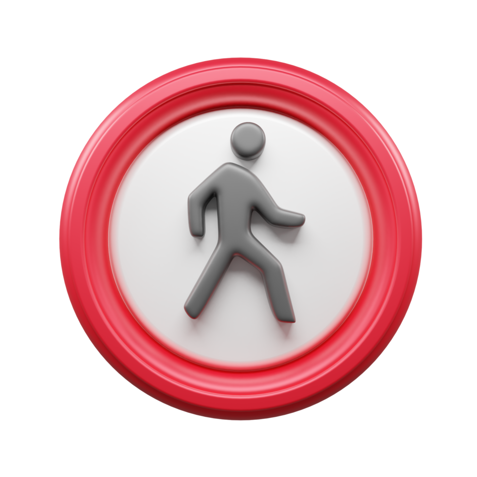 Traffic Sign And Symbol 3D Icon or Road sign 3d icon png