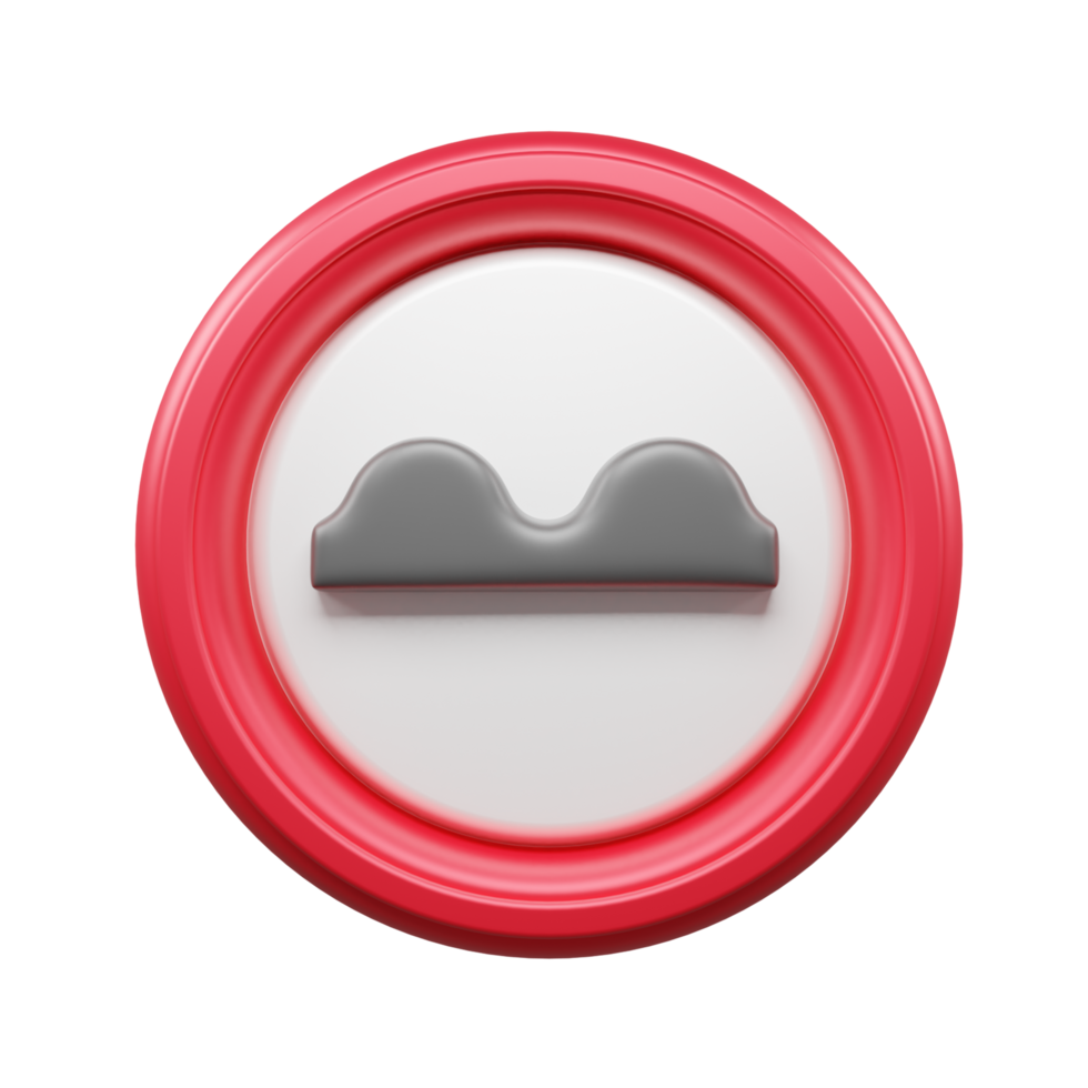 Traffic Sign And Symbol 3D Icon or Road sign 3d icon png