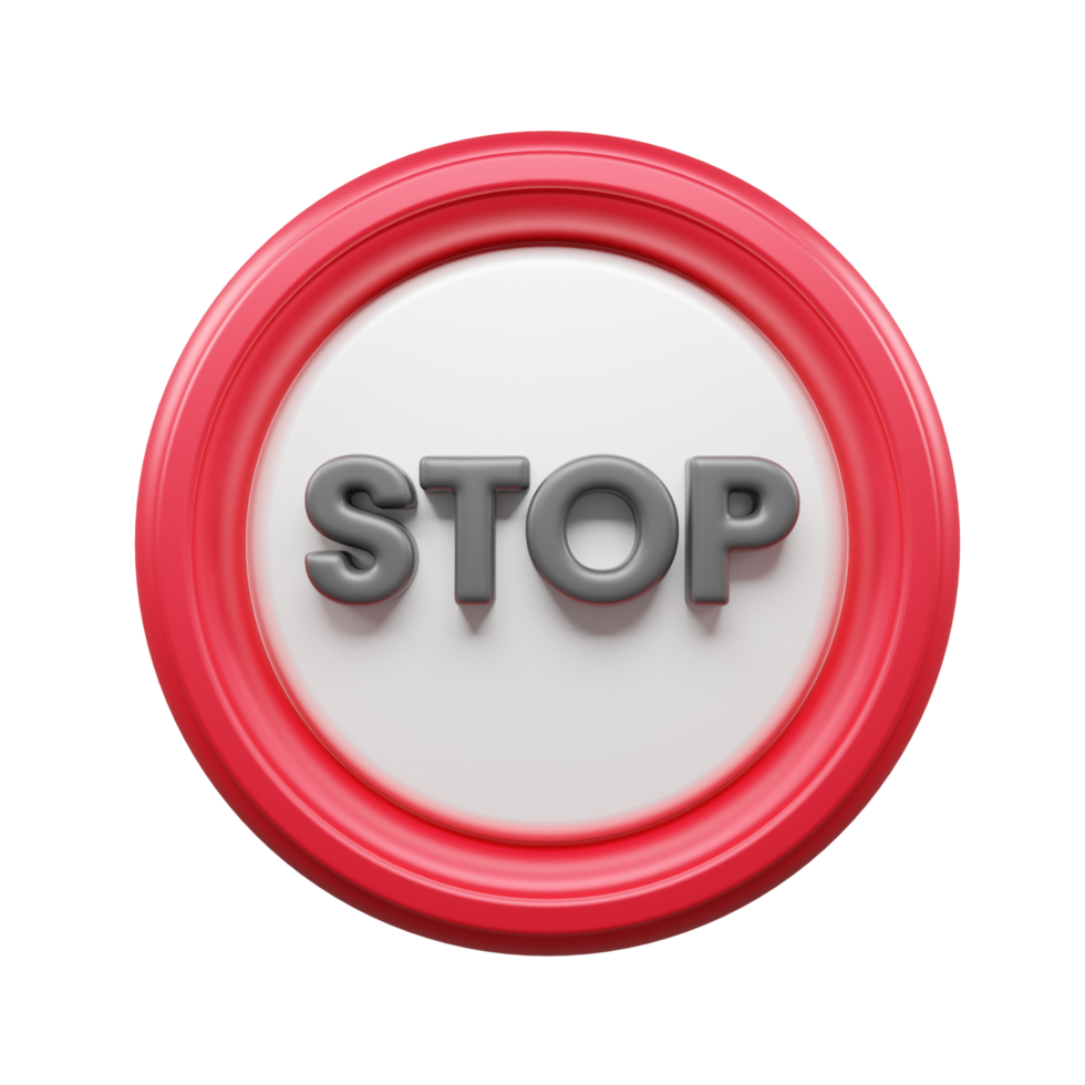 Traffic Sign And Symbol 3D Icon or Road sign 3d icon png