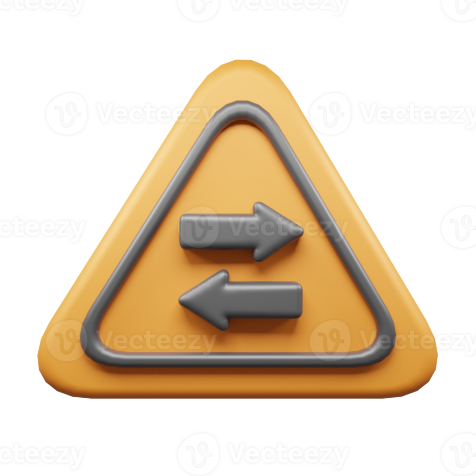 Traffic Sign And Symbol 3D Icon or Road sign 3d icon png