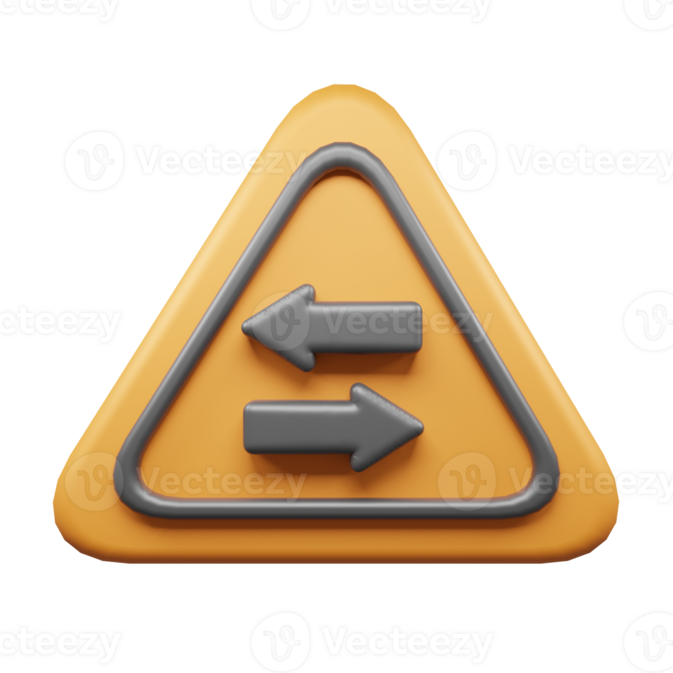 Traffic Sign And Symbol 3D Icon or Road sign 3d icon png