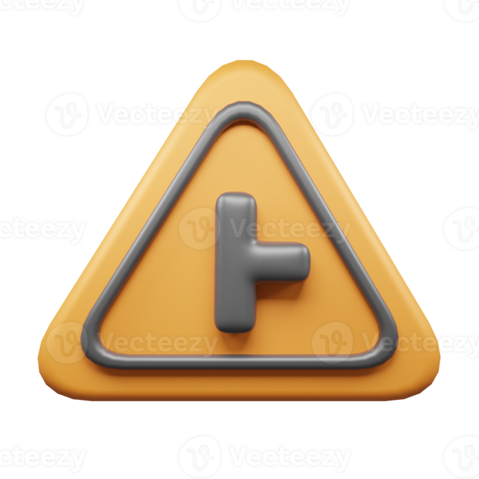 Traffic Sign And Symbol 3D Icon or Road sign 3d icon png