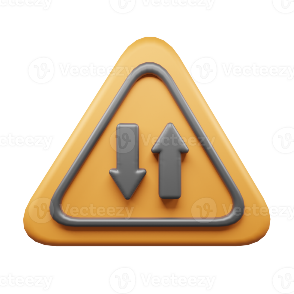 Traffic Sign And Symbol 3D Icon or Road sign 3d icon png