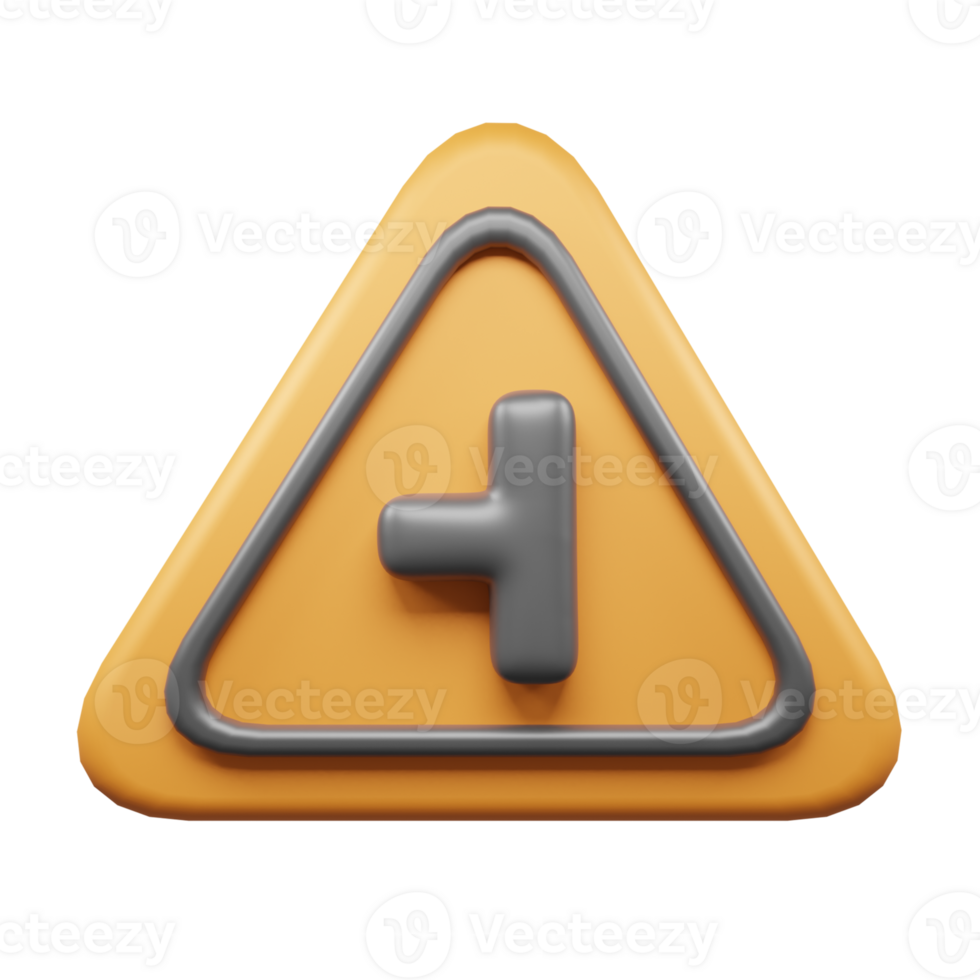Traffic Sign And Symbol 3D Icon or Road sign 3d icon png