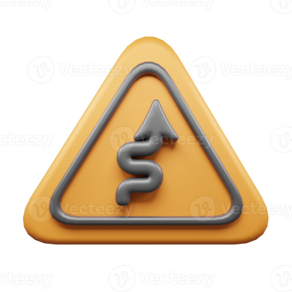 Traffic Sign And Symbol 3D Icon or Road sign 3d icon png