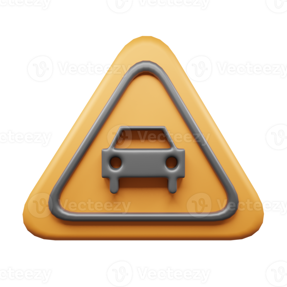 Traffic Sign And Symbol 3D Icon or Road sign 3d icon png