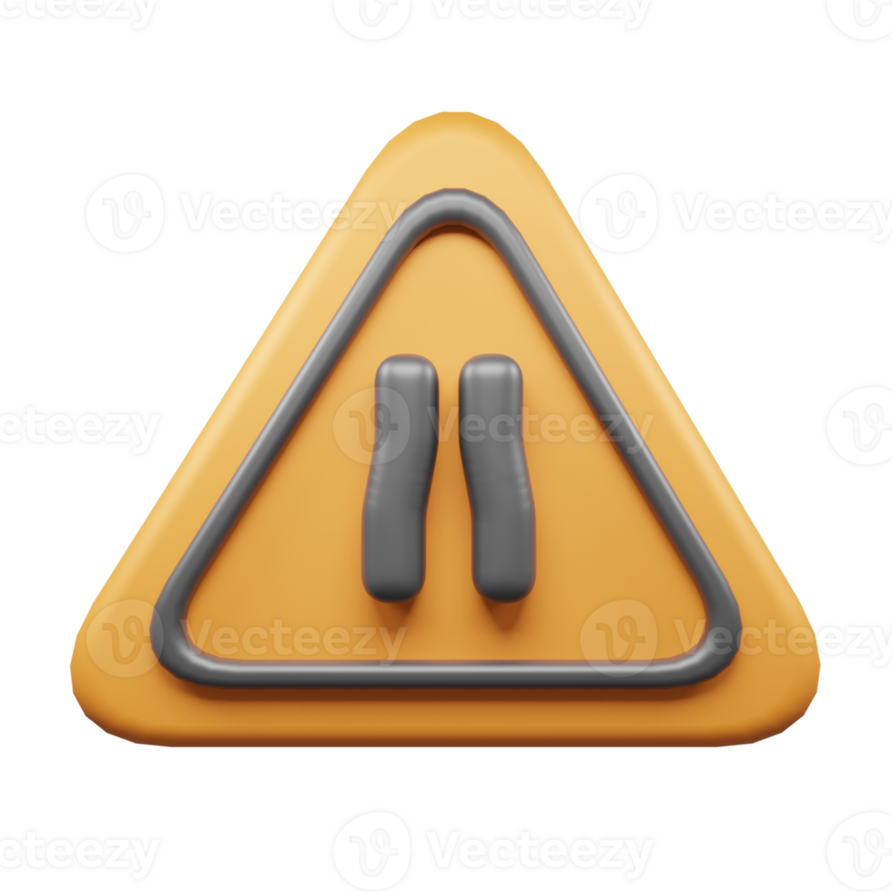 Traffic Sign And Symbol 3D Icon or Road sign 3d icon png