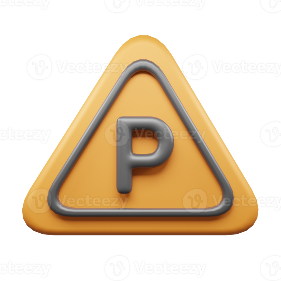 Traffic Sign And Symbol 3D Icon or Road sign 3d icon png