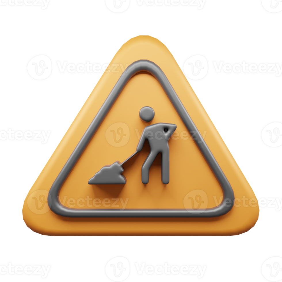 Traffic Sign And Symbol 3D Icon or Road sign 3d icon png