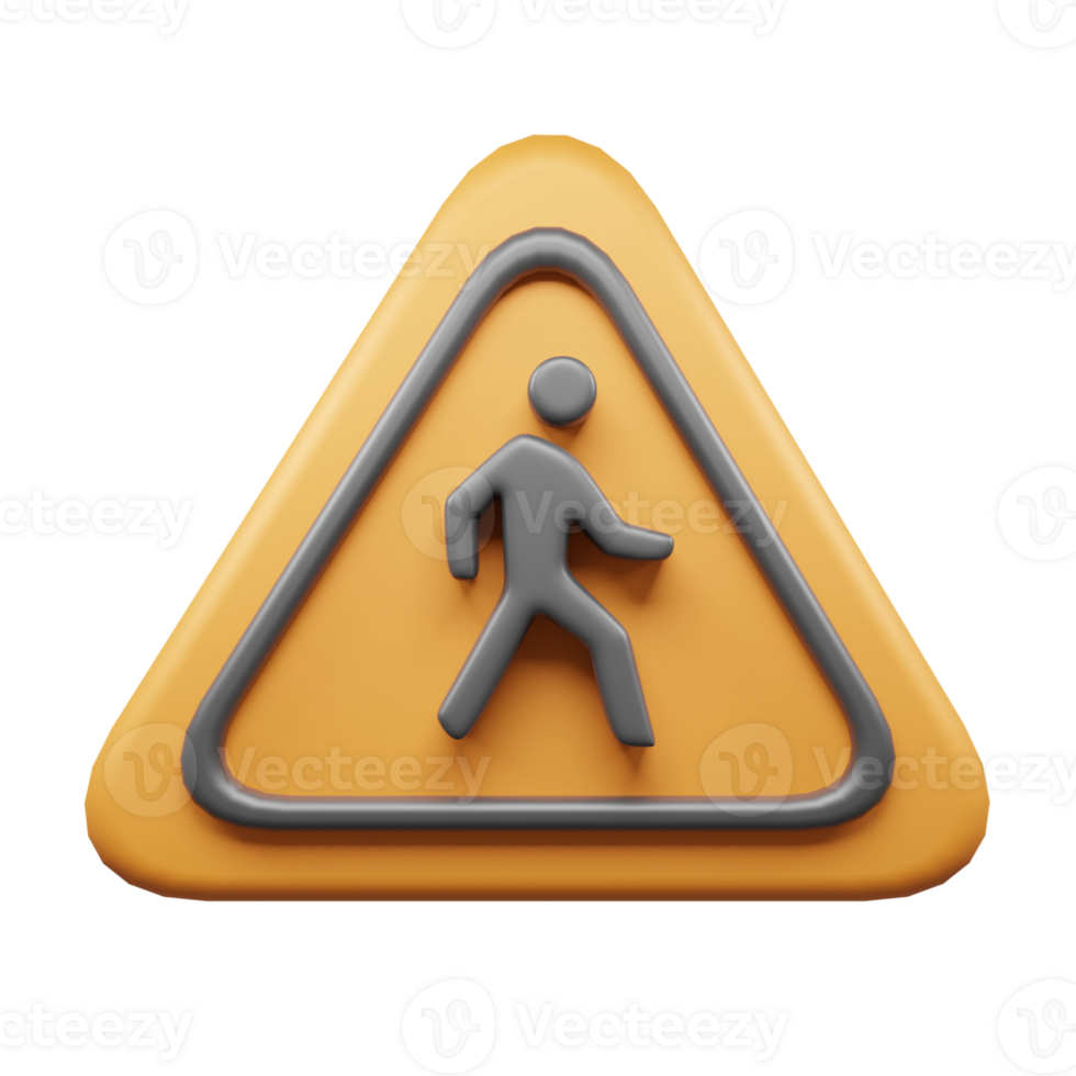 Traffic Sign And Symbol 3D Icon or Road sign 3d icon png