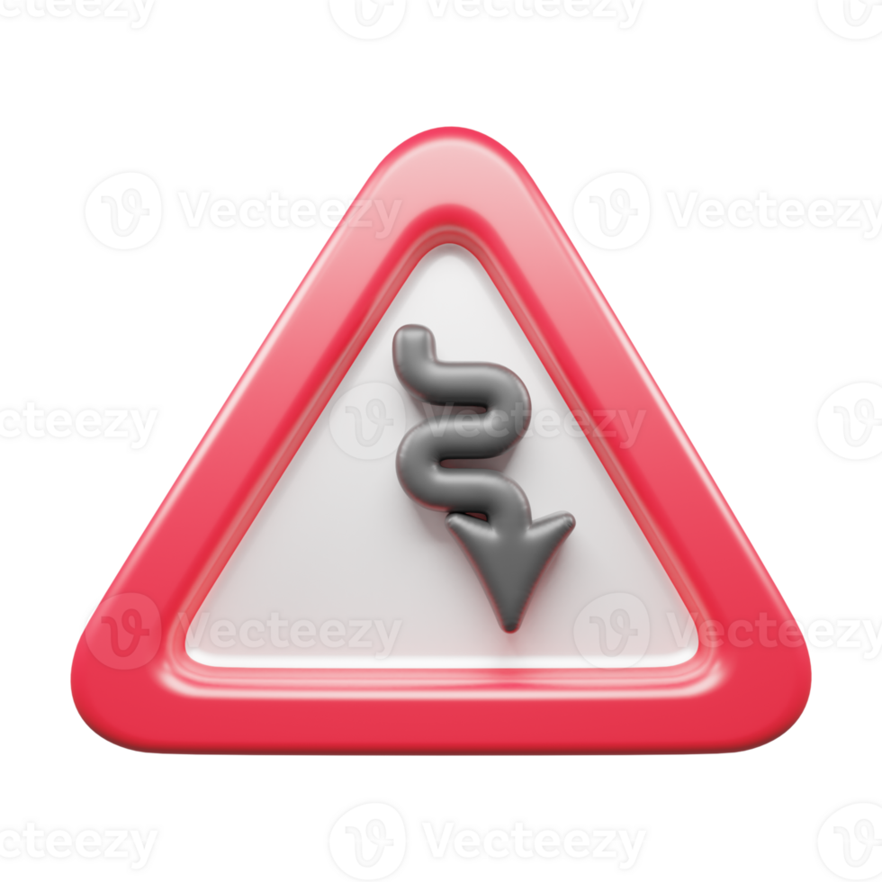 Traffic Sign And Symbol 3D Icon or Road sign 3d icon png