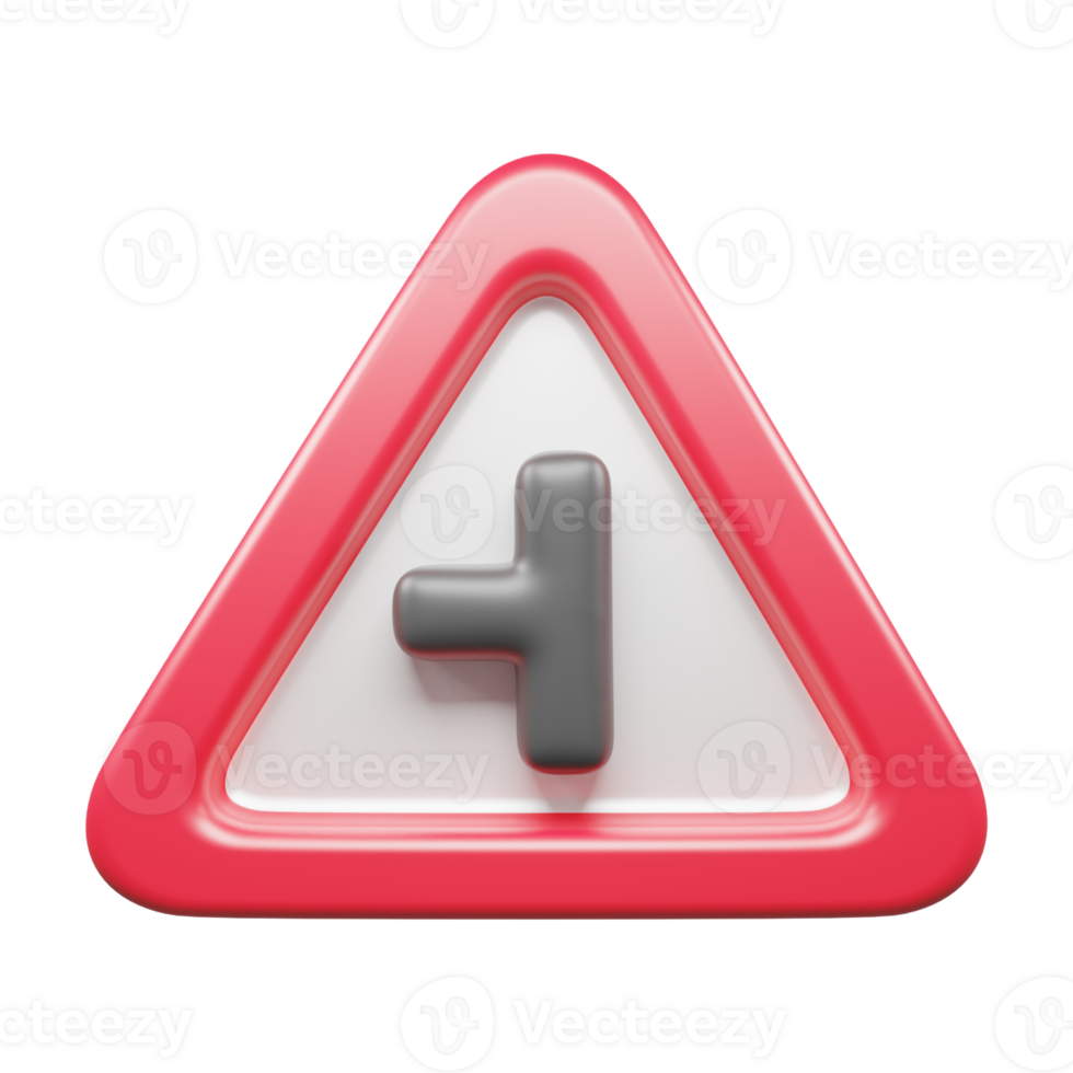 Traffic Sign And Symbol 3D Icon or Road sign 3d icon png