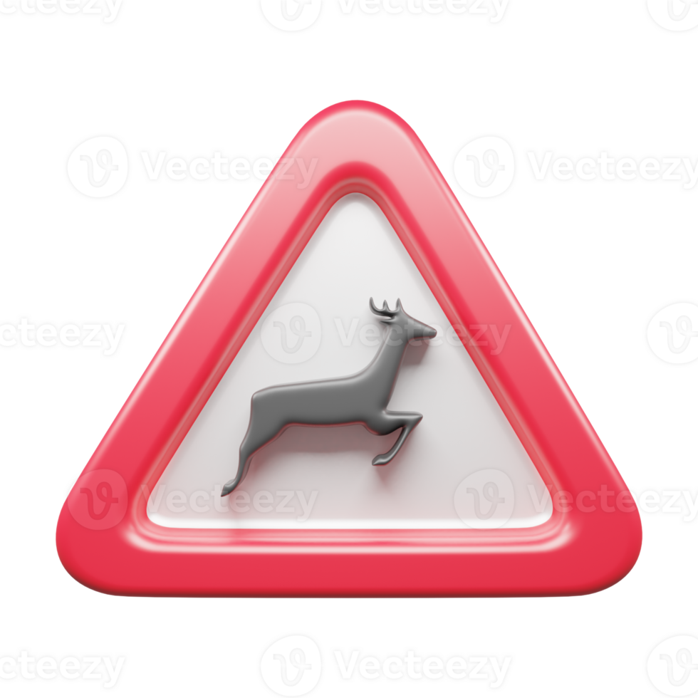 Traffic Sign And Symbol 3D Icon or Road sign 3d icon png