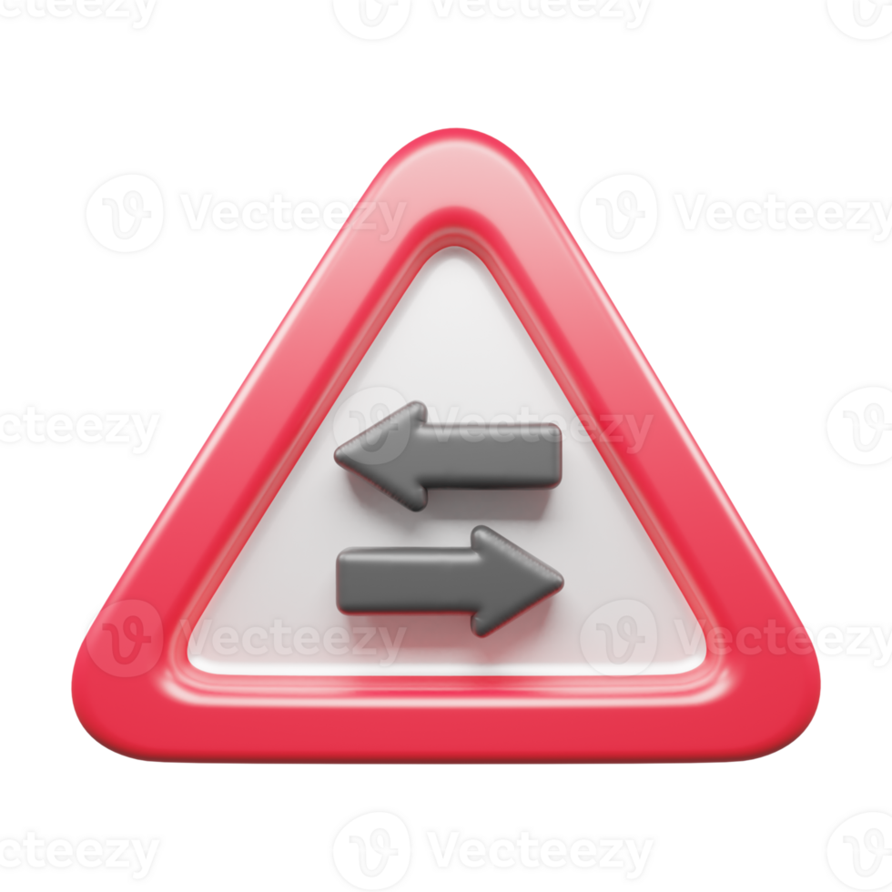 Traffic Sign And Symbol 3D Icon or Road sign 3d icon png