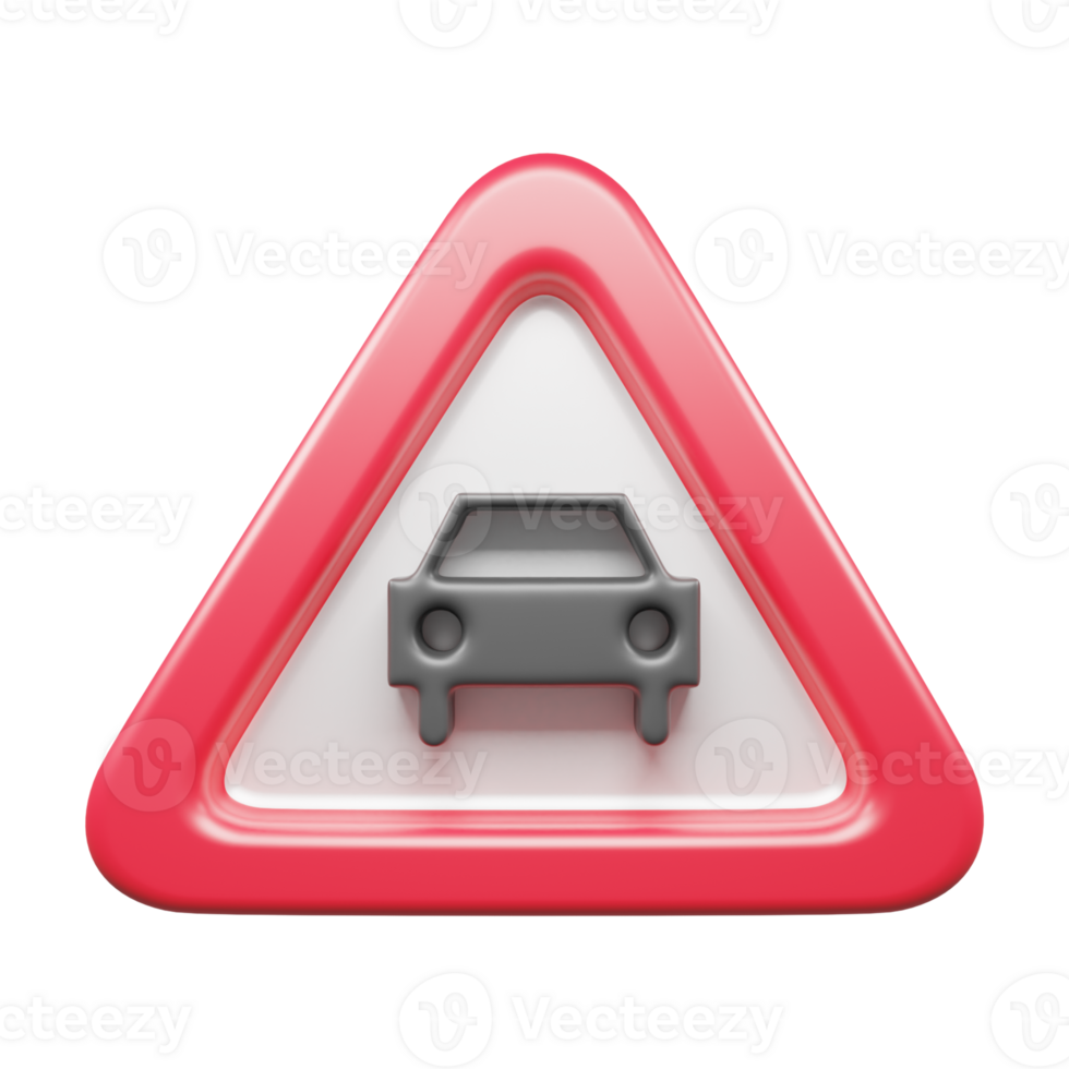 Traffic Sign And Symbol 3D Icon or Road sign 3d icon png