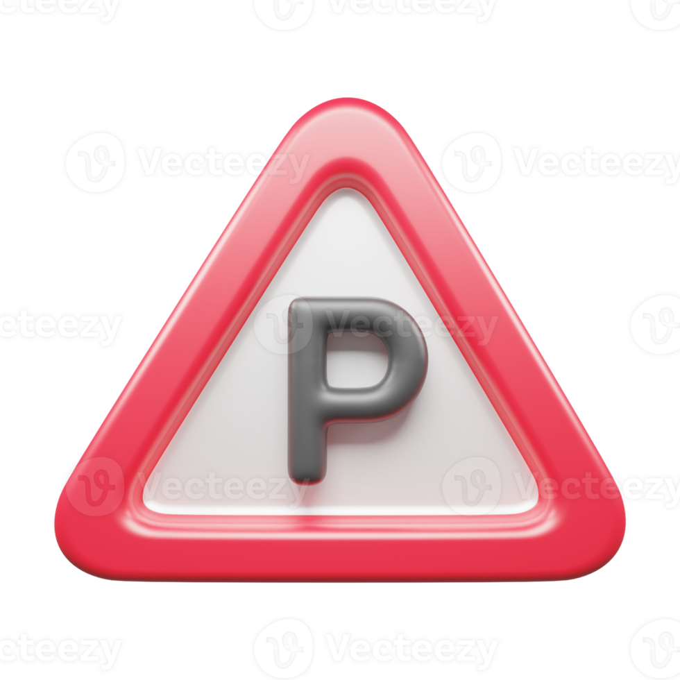 Traffic Sign And Symbol 3D Icon or Road sign 3d icon png