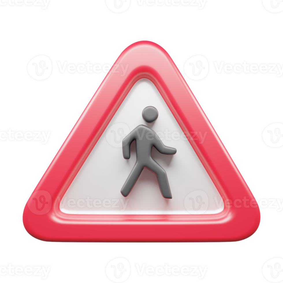 Traffic Sign And Symbol 3D Icon or Road sign 3d icon png