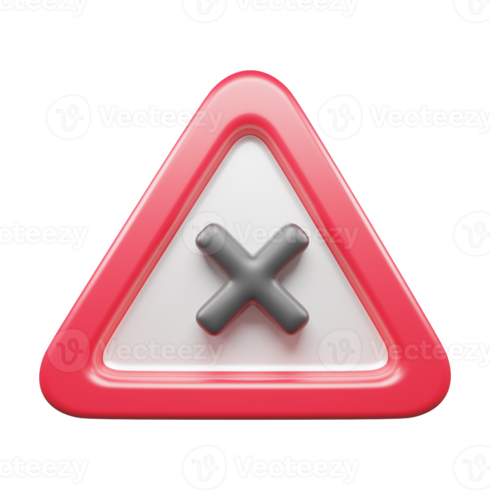 Traffic Sign And Symbol 3D Icon or Road sign 3d icon png