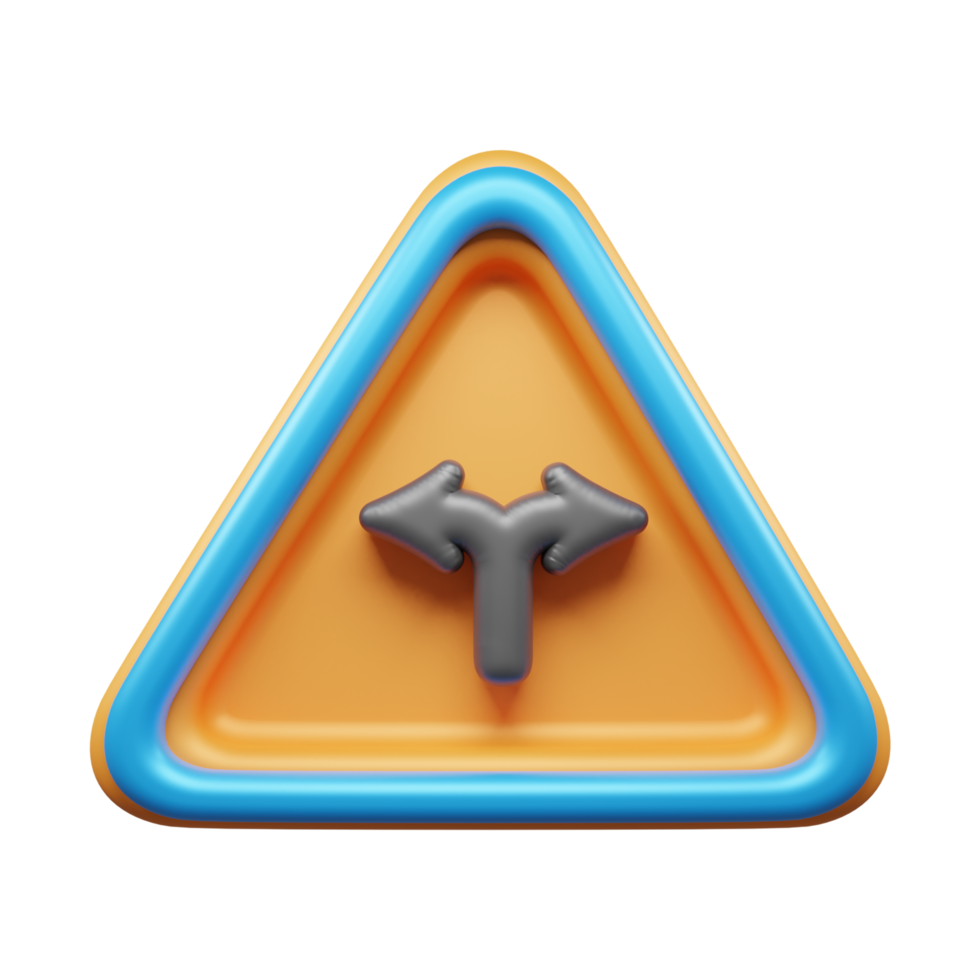 Traffic Sign And Symbol 3D Icon or Road sign 3d icon png