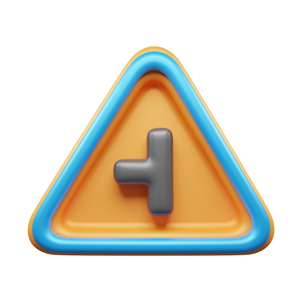 Traffic Sign And Symbol 3D Icon or Road sign 3d icon png