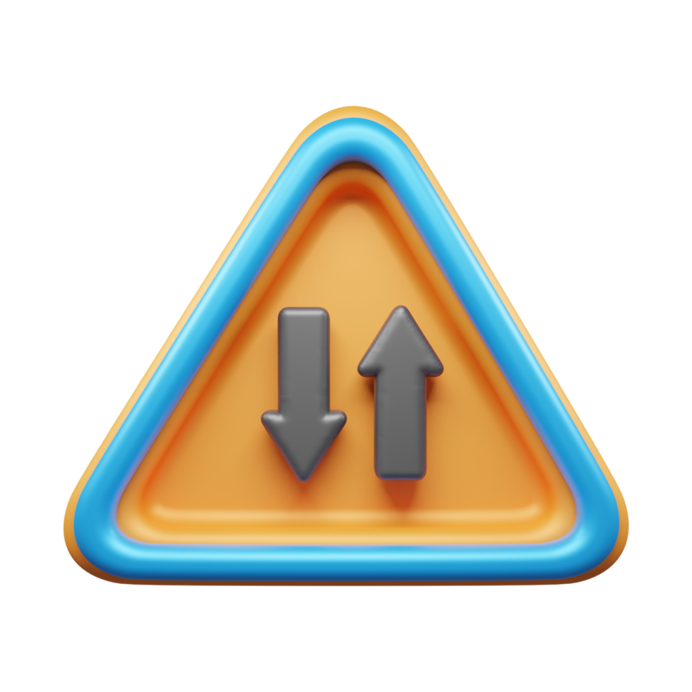 Traffic Sign And Symbol 3D Icon or Road sign 3d icon png