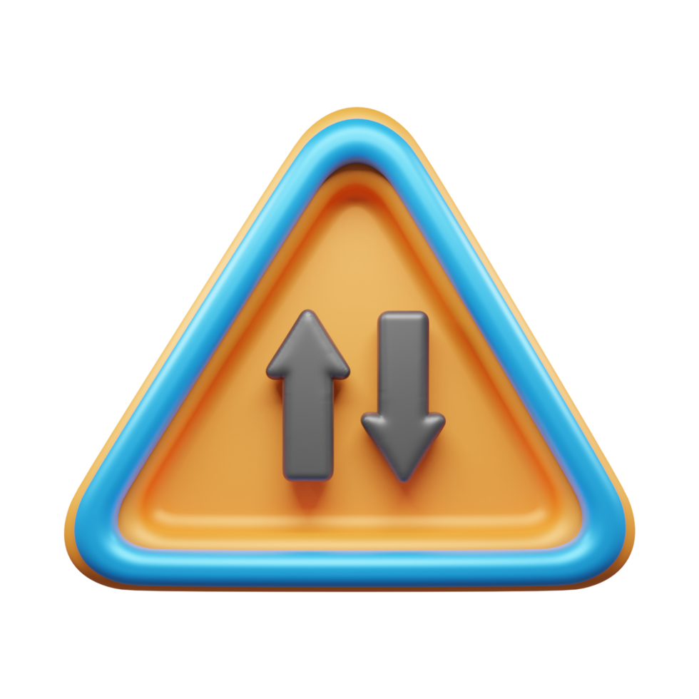Traffic Sign And Symbol 3D Icon or Road sign 3d icon png