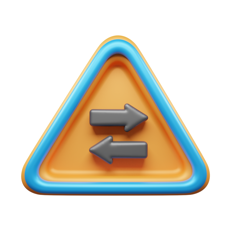 Traffic Sign And Symbol 3D Icon or Road sign 3d icon png