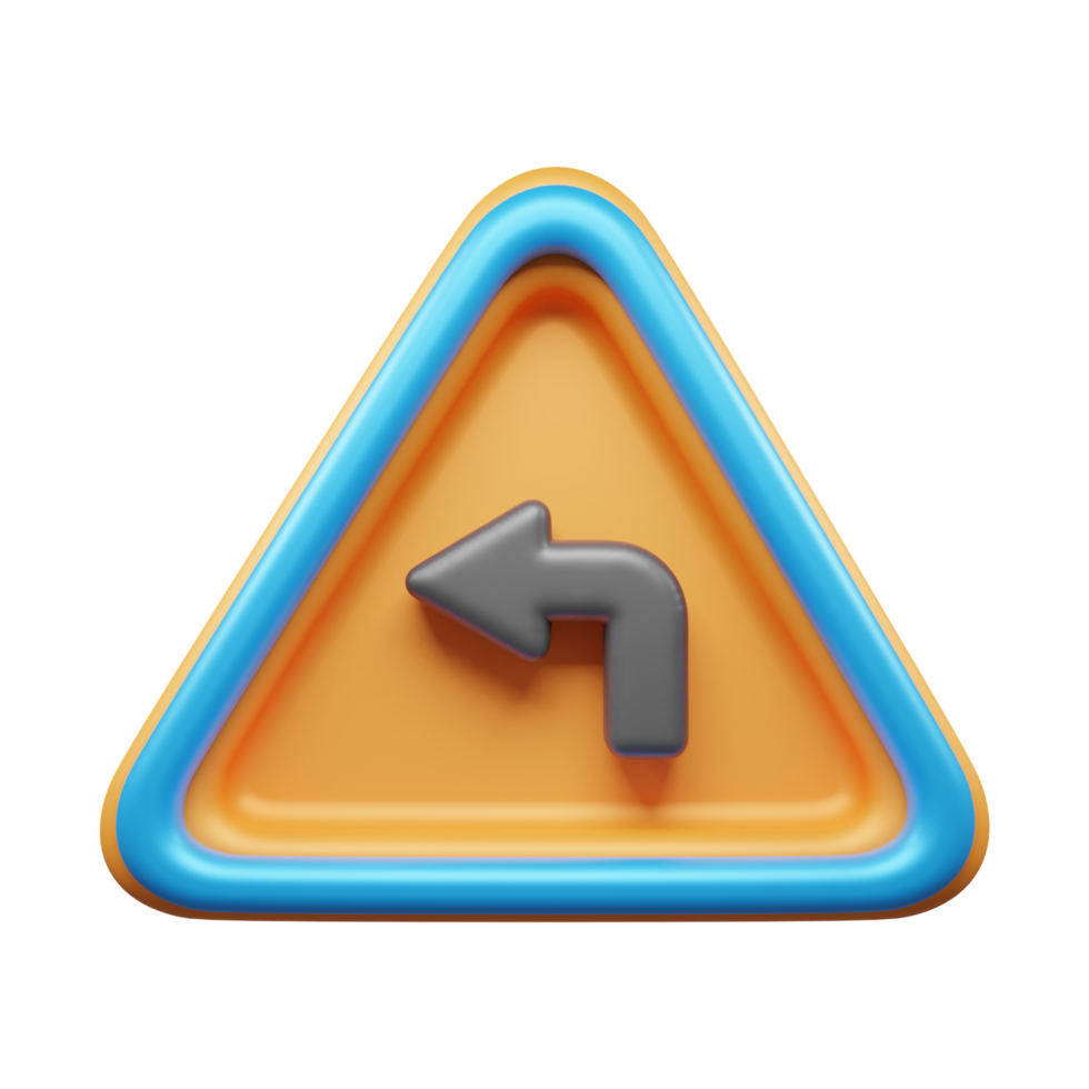 Traffic Sign And Symbol 3D Icon or Road sign 3d icon png
