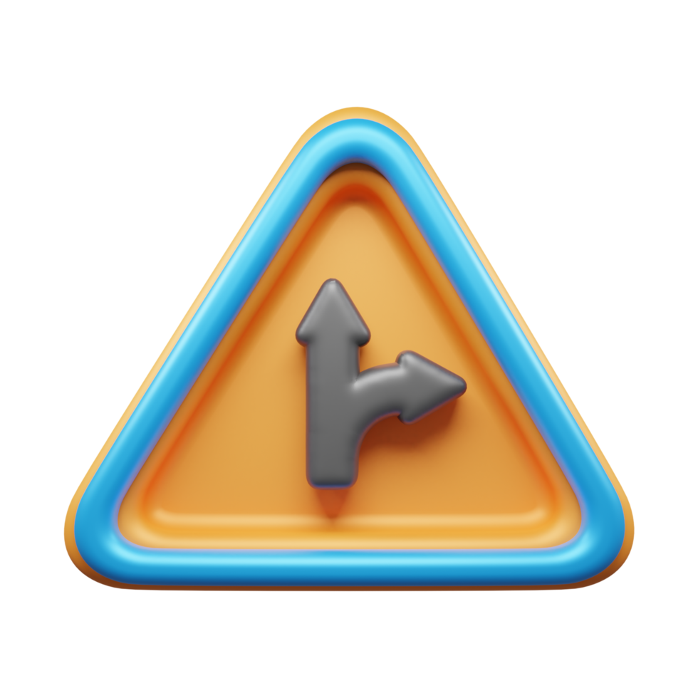 Traffic Sign And Symbol 3D Icon or Road sign 3d icon png