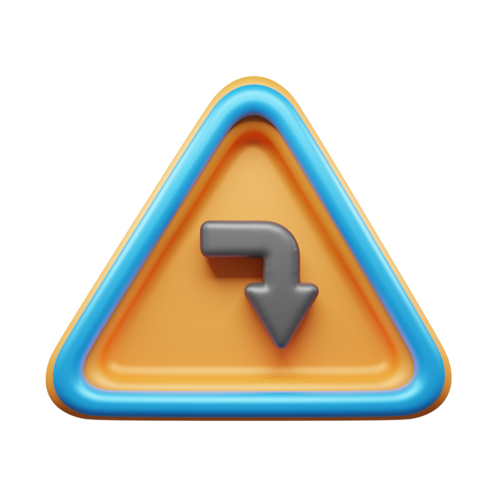 Traffic Sign And Symbol 3D Icon or Road sign 3d icon png