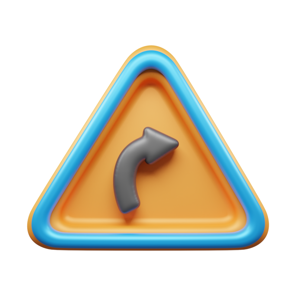 Traffic Sign And Symbol 3D Icon or Road sign 3d icon png