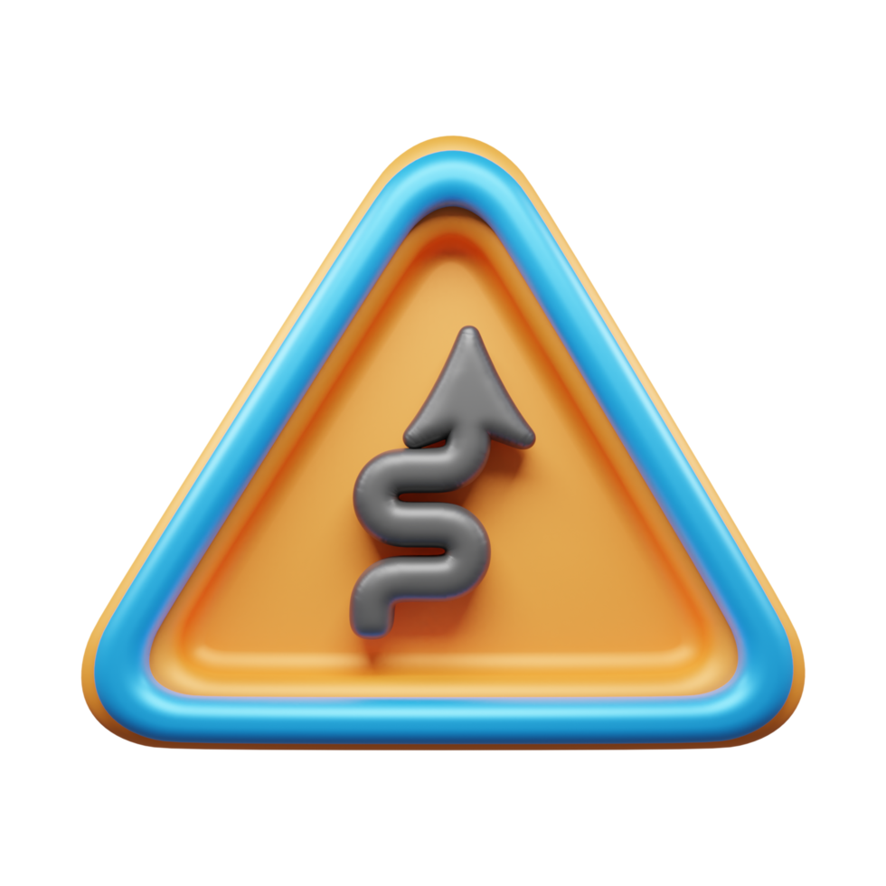 Traffic Sign And Symbol 3D Icon or Road sign 3d icon png