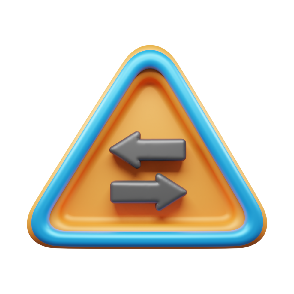 Traffic Sign And Symbol 3D Icon or Road sign 3d icon png