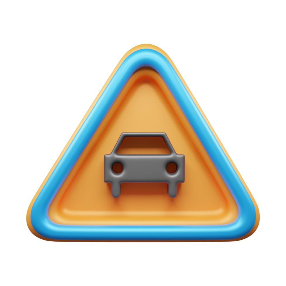 Traffic Sign And Symbol 3D Icon or Road sign 3d icon png