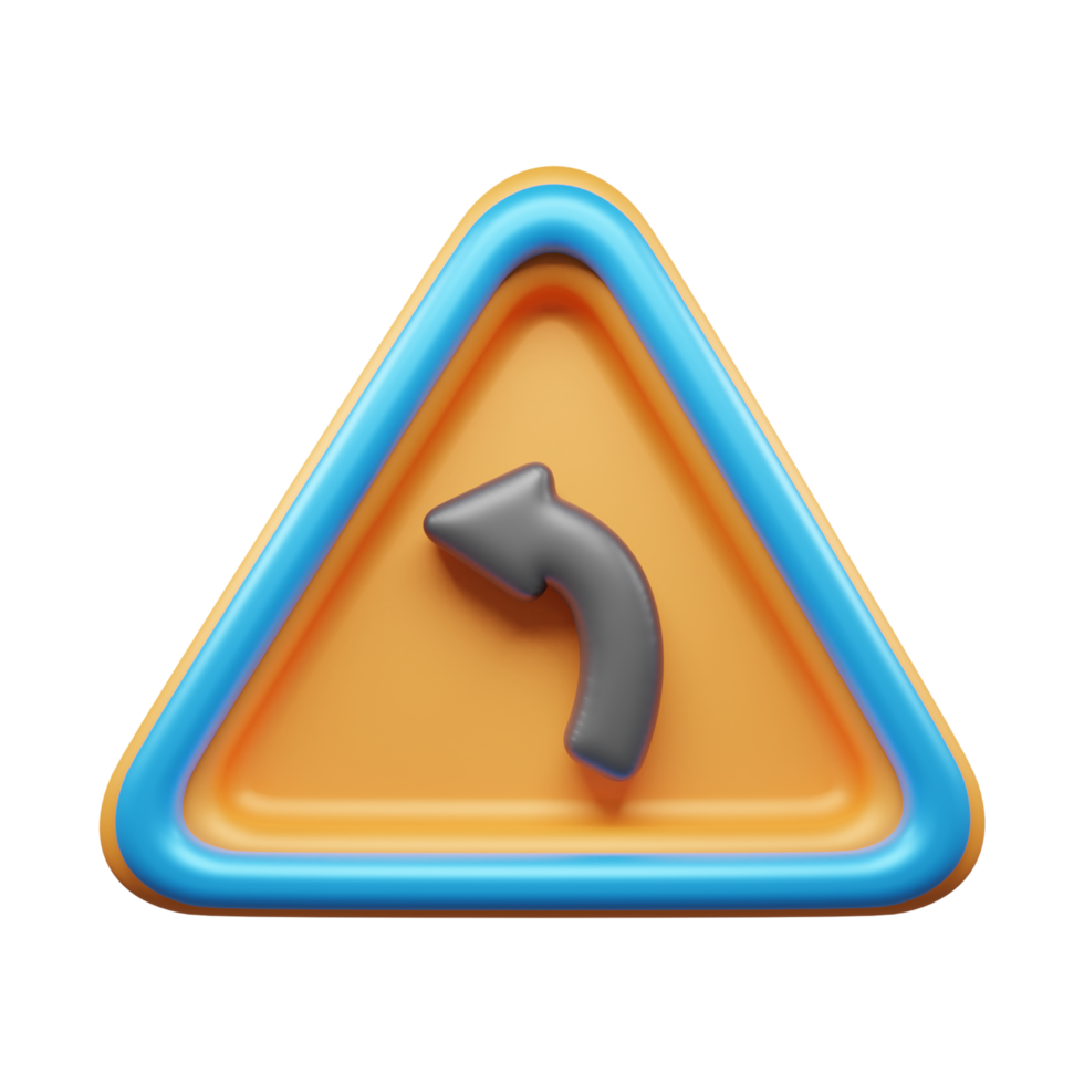 Traffic Sign And Symbol 3D Icon or Road sign 3d icon png