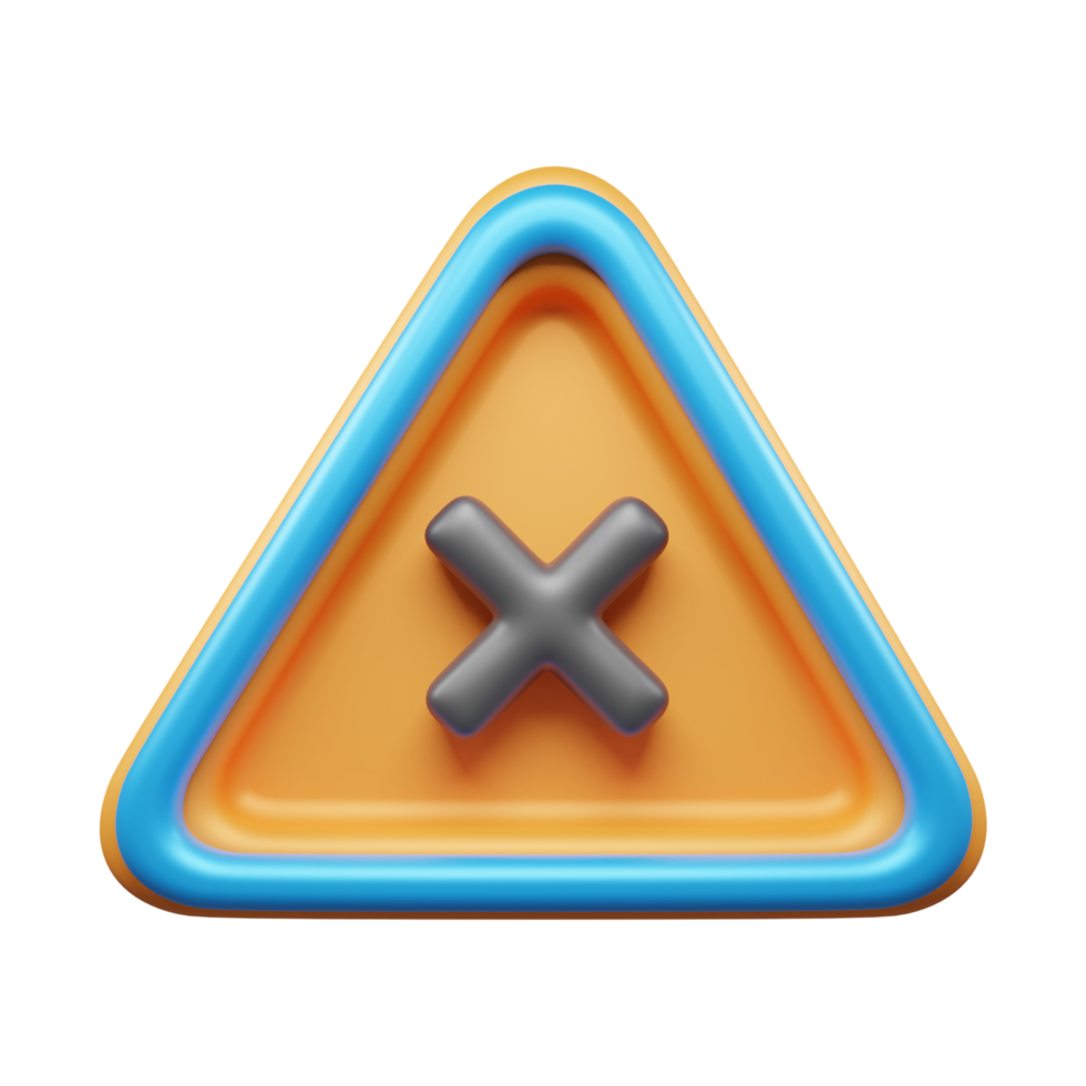 Traffic Sign And Symbol 3D Icon or Road sign 3d icon png