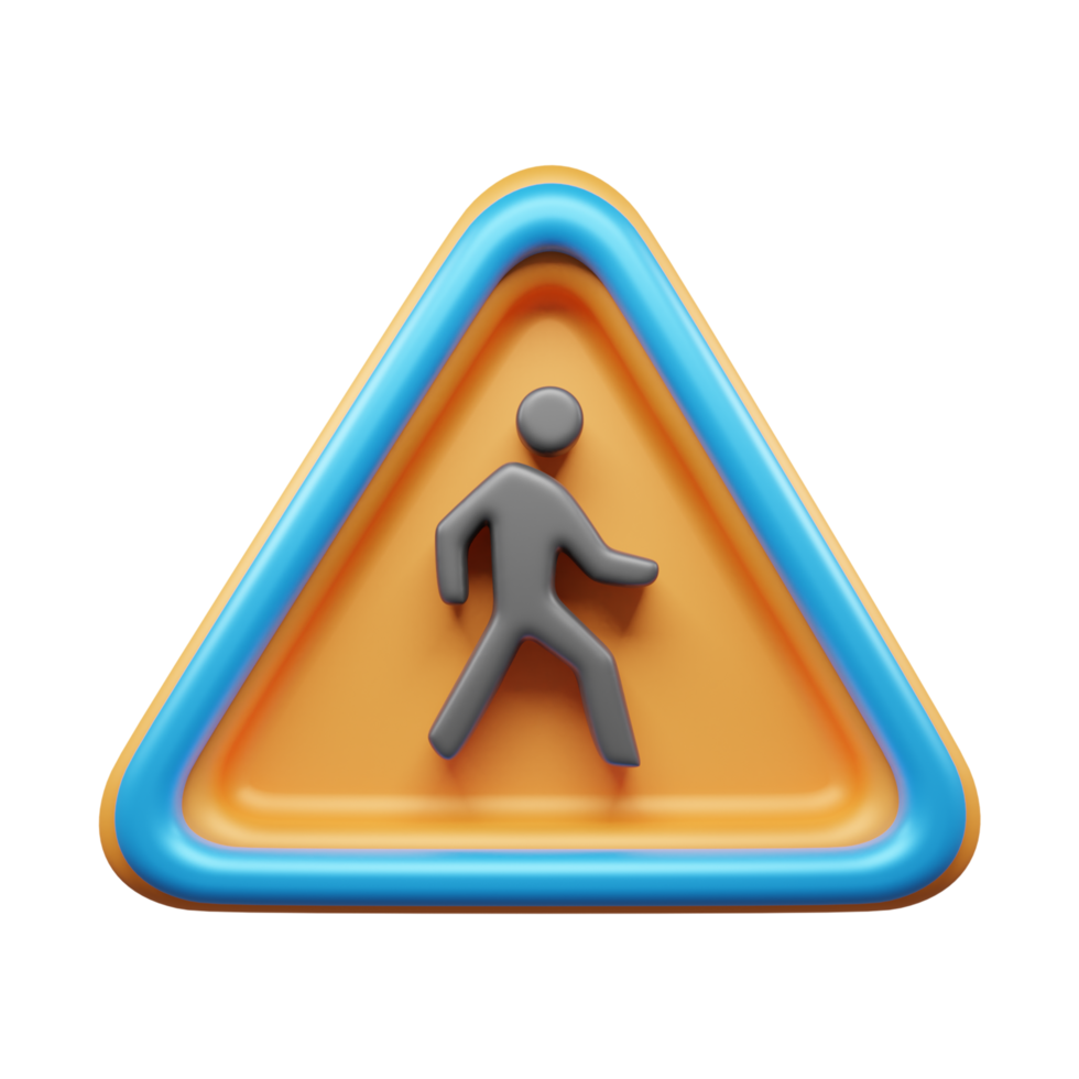 Traffic Sign And Symbol 3D Icon or Road sign 3d icon png