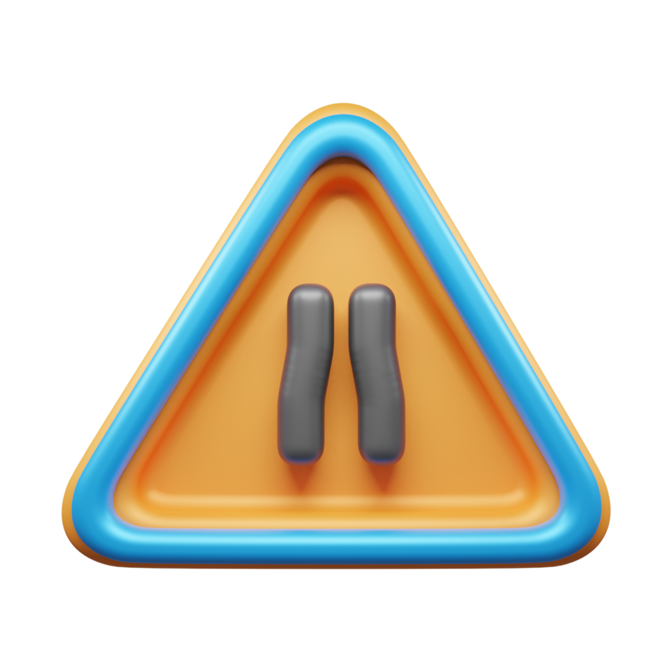 Traffic Sign And Symbol 3D Icon or Road sign 3d icon png