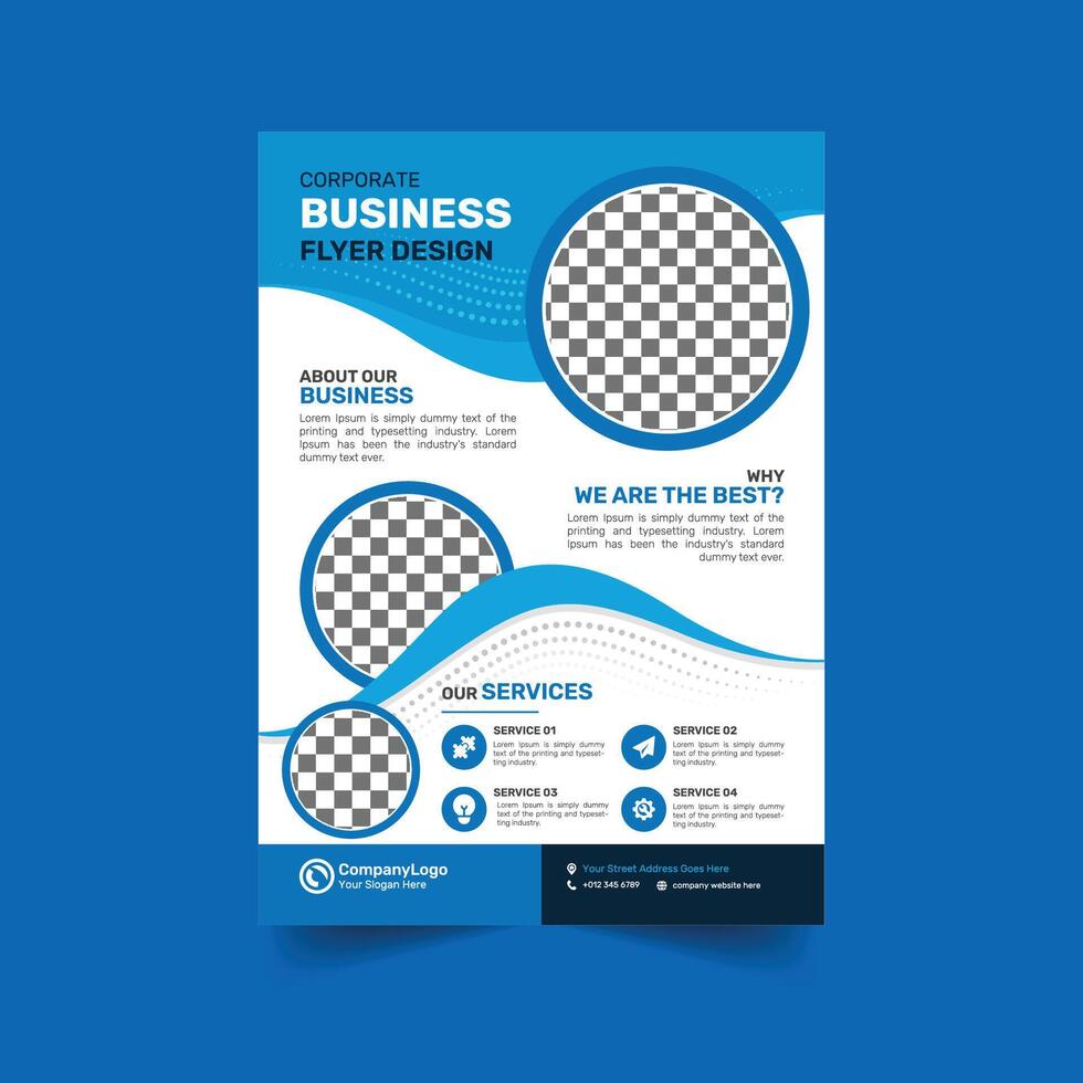 Business corporate flyer template with minimalist and modern style vector