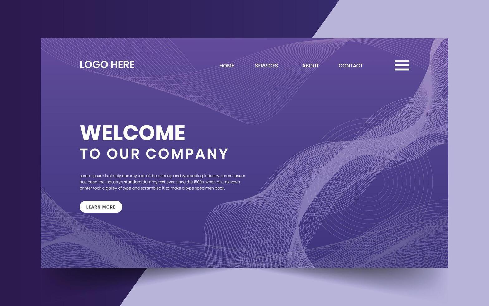 Modern technology abstract creative dynamin gradient wave line welcome banner background for website landing page hero banner design webpage header vector