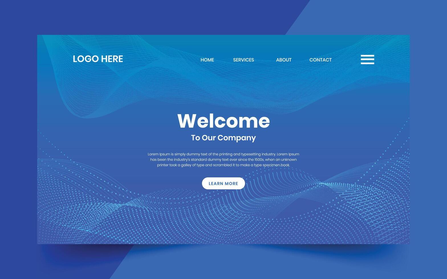 Modern technology abstract creative dynamin gradient wave line welcome banner background for website landing page hero banner design webpage header vector