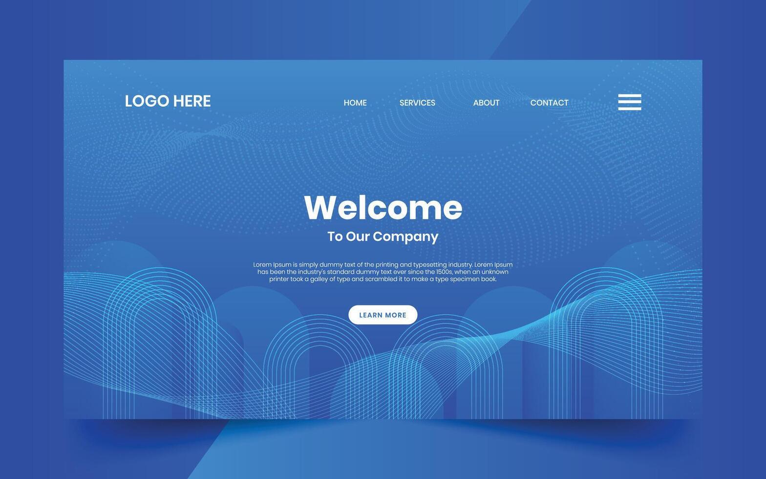 Modern technology abstract creative dynamin gradient wave line welcome banner background for website landing page hero banner design webpage header vector